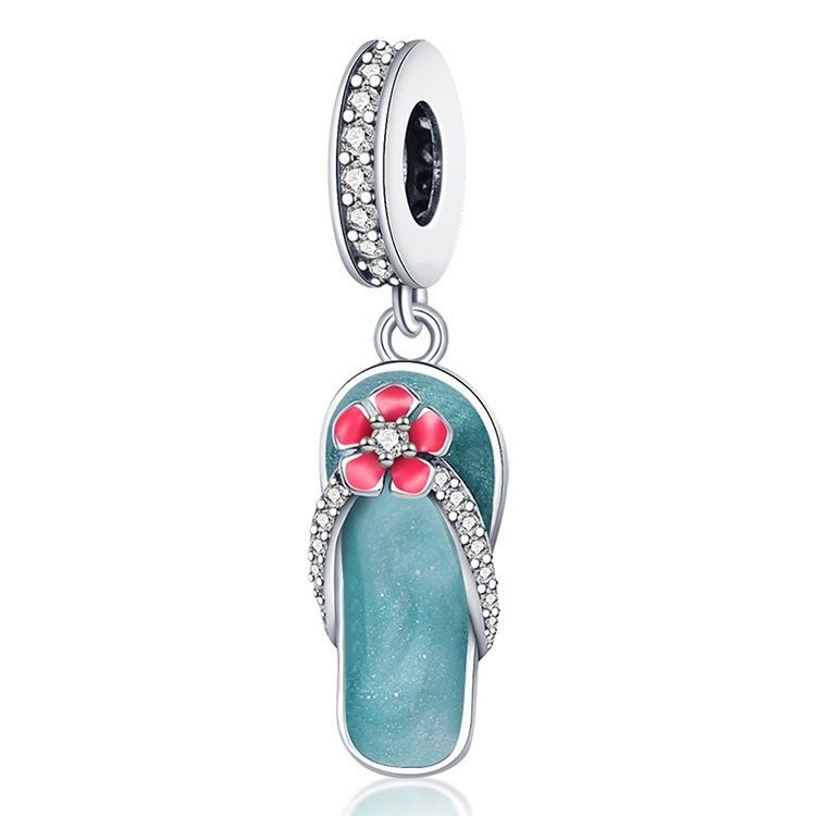 

S925 Silver Handmade Jewelry Accessories Bracelet Necklace Keychain Sports Skate Shoes Decorative Pendants