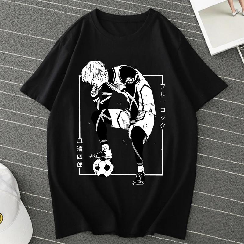 BLUE LOCK Yoichi Isagi Manga Tričko Retro Hip Hop Unisex Tričko Streetwear Grafická Trička BLUE LOCK Nadměrná Trička Topy