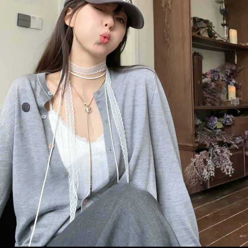 Korean Fashion Sweet Lace Scarf Bowknot Neckwear Women Summer Thin Mesh Flower Long Small Scarf Versatile Neckband Accessories