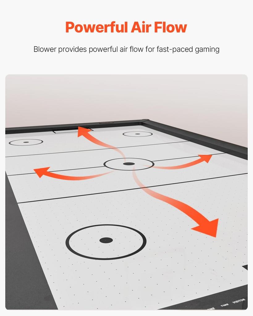 214 cm Air Hockey Table Air Powered Arcade Table Electronic Scorer Pushers
