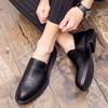 Slip On Business Men's Loafers Gentleman British Retro Style Groom's Wedding Adult Leather Shoes Dress Dress Hot Selling