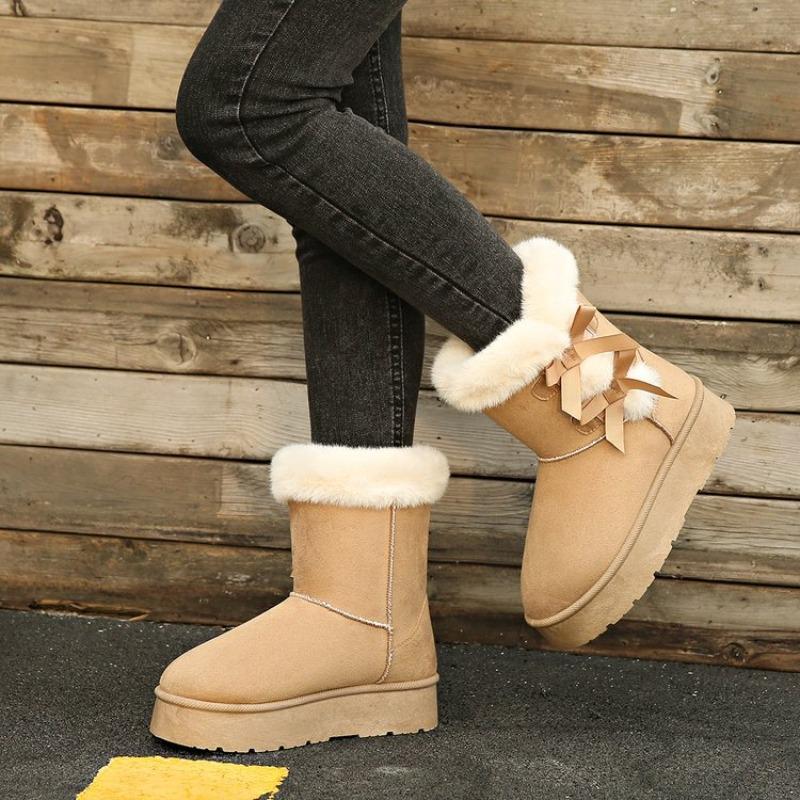 European and American winter new thick-soled velvet thickened snow boots women's cross-border warm towel short boots cotton shoes women