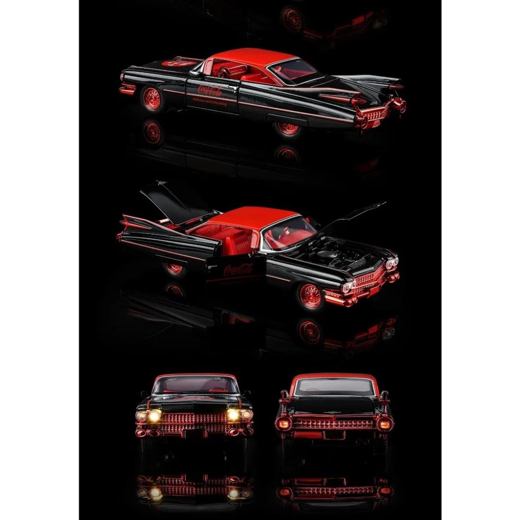 Simulation 1/32 1961 Cadillacs Series 62 Convertible Alloy Car Model Sound Light Children Metal Toy Vehicle Miniature Voiture