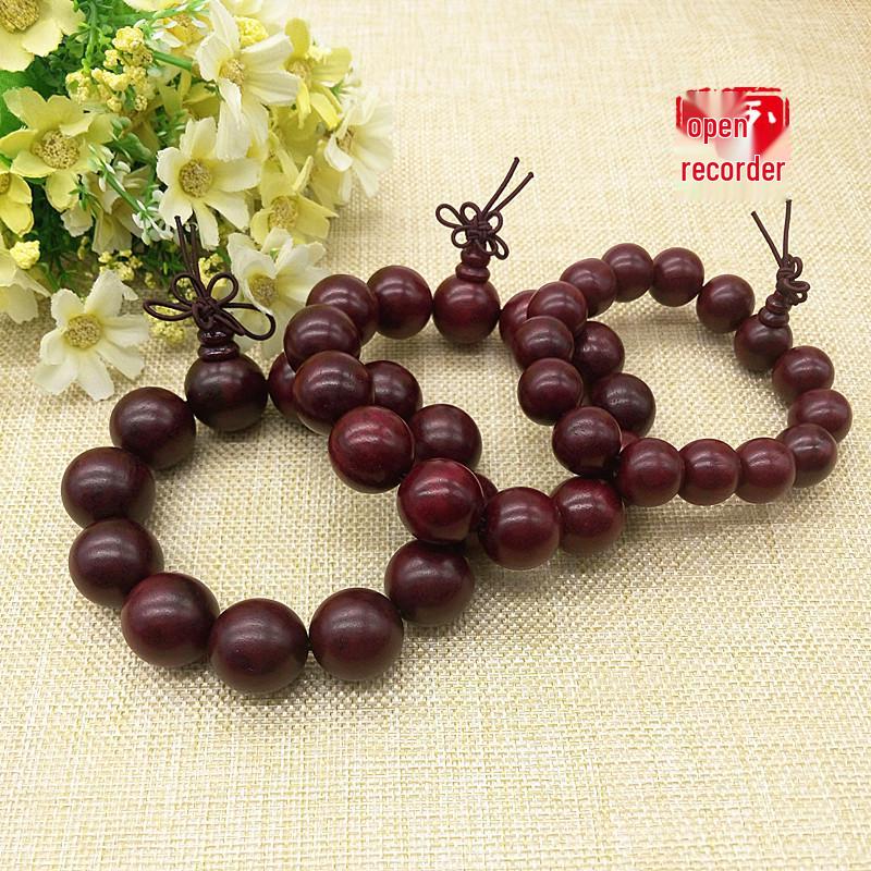 Red Rosewood Prayer Beads Bracelet - Clearance Special