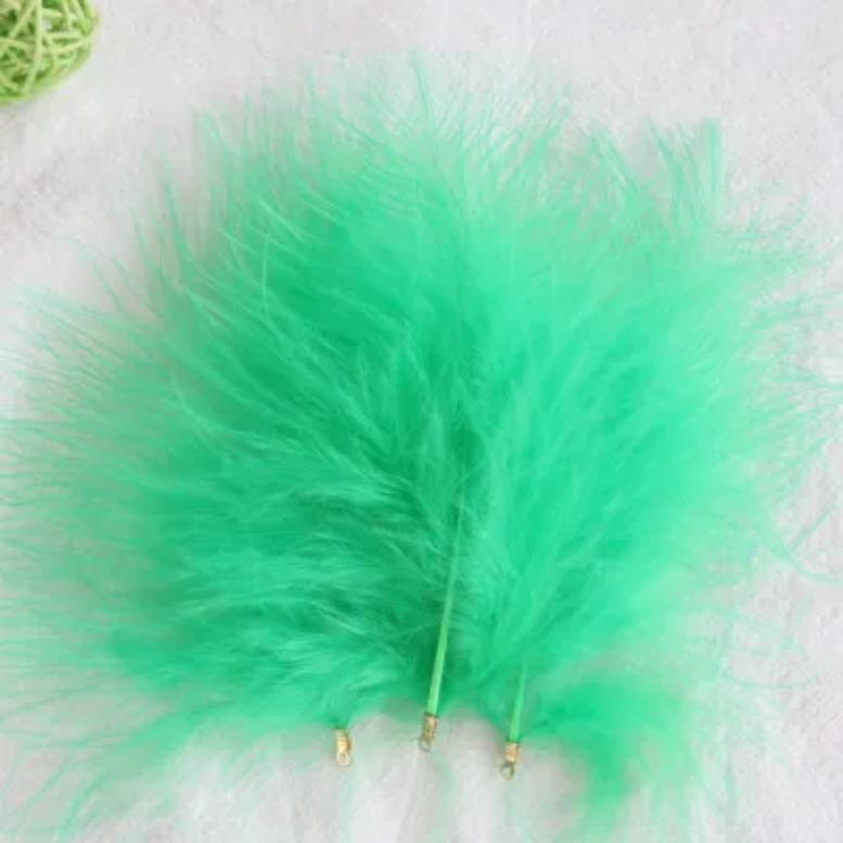 FeatherVelvet Feathers with Metal Clip Buckle, Turkey Plumas, DIY Feather Jewelry, Craft, Dream Catcher, Decoration Material, 10-12cm