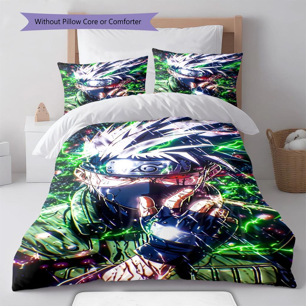 Naruto Flying Pose Bedding Set Anime Duvet Cover Polyester Soft Comforter Set -QJY