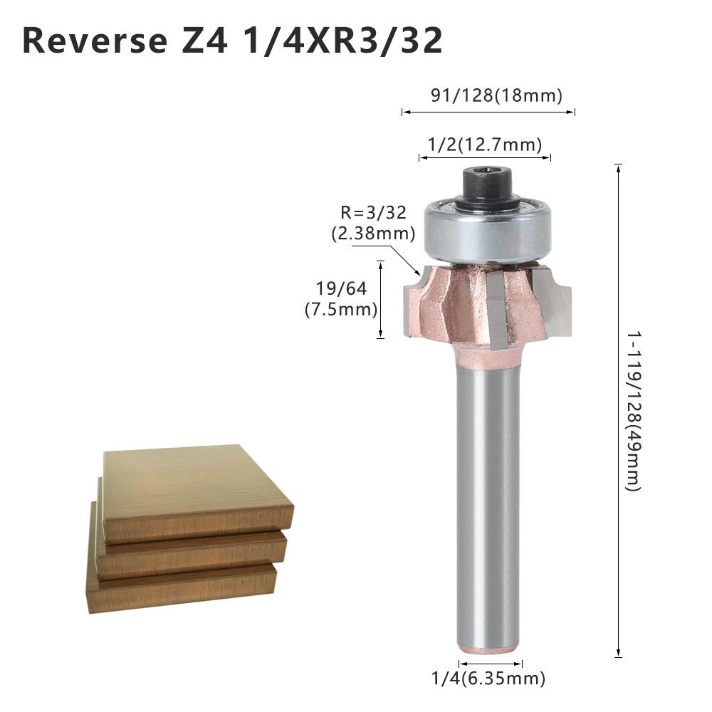 Four-Blade Rounded Corner Knife, Edge Banding Knife, Forward Rotation And Reverse Rotation, Double R Line Knife, Woodworking Decoration Cabinet Door