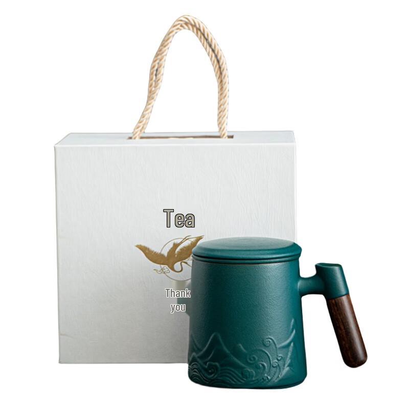 

Qianli Jiangshan National Trend Ceramic Tea Mug Gift Set