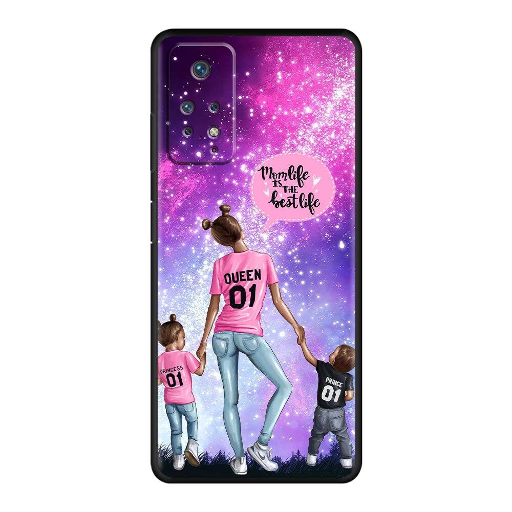 For Xiaomi Redmi 9 K40 9A 10 7 11 Pro 9S 9C 8 9T 8T K50 K40S Mobilephone Celular Funda Fashion Girl Super Mom Baby