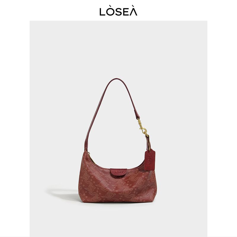 

Losea X Three Gorges Museum Joint Name Ruyi Cloud Pattern Bridal Wedding Bag Female 2024 New Crossbody Red Bag Zhu Ying small size
