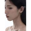 Gothic Blood Butterfly Ear Cuff Enamels Ear Bone Clip Punk Cool Earrings Irregular Metal Nonpiercing Earring for Women