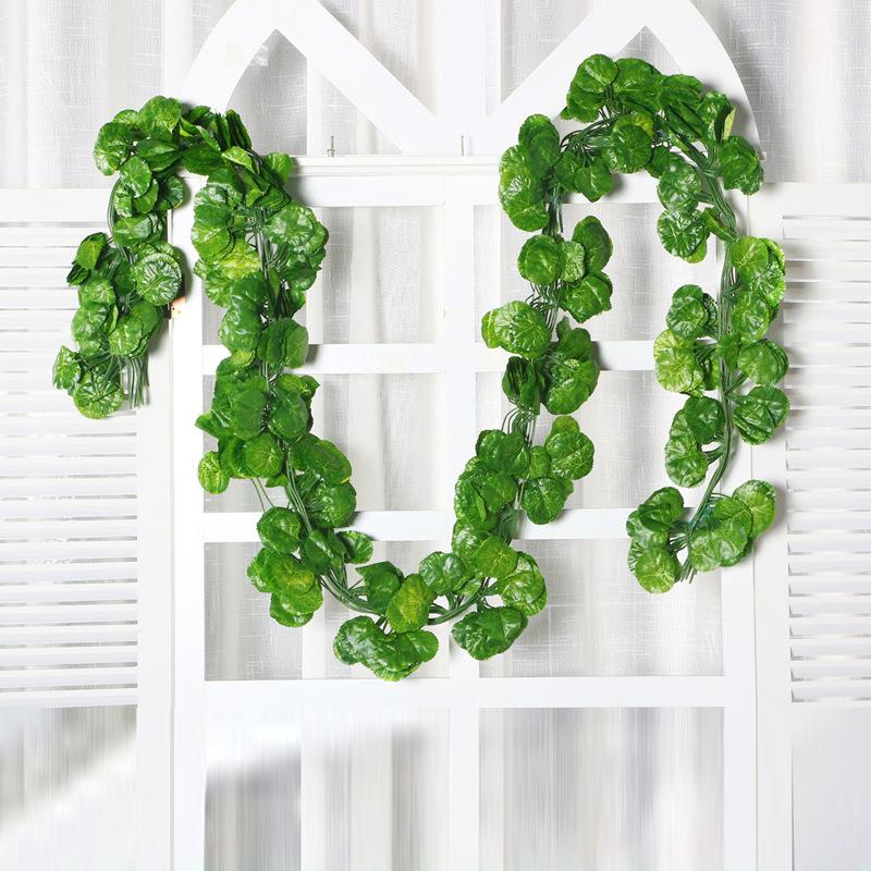 Artificial Plant Creeper Silk Green Leaves Rattan for Home Decoration Background Wall Fake Plants Houseplant Wedding Arch Decor