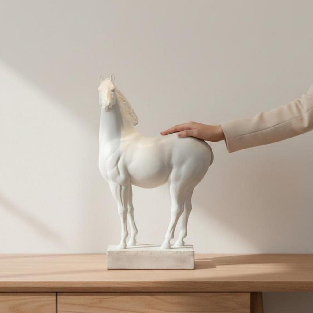 Horse Statue Auspicious Gift Modern Resin Decor for Office Desk