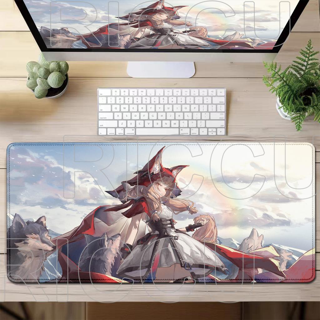 Stampa HD Arknights Endfield Rossi Tappetino per Mouse XXL Grande Carino Anime Tappetini per Tastiera Gamer Mausepad Tappeto per Scrivania Studente