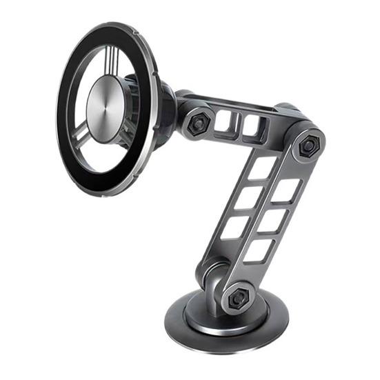 

Vacuum Magnetic Phone Holder for Car Strong Suction Cup Phone Mount Foldable Cell Phone сірий