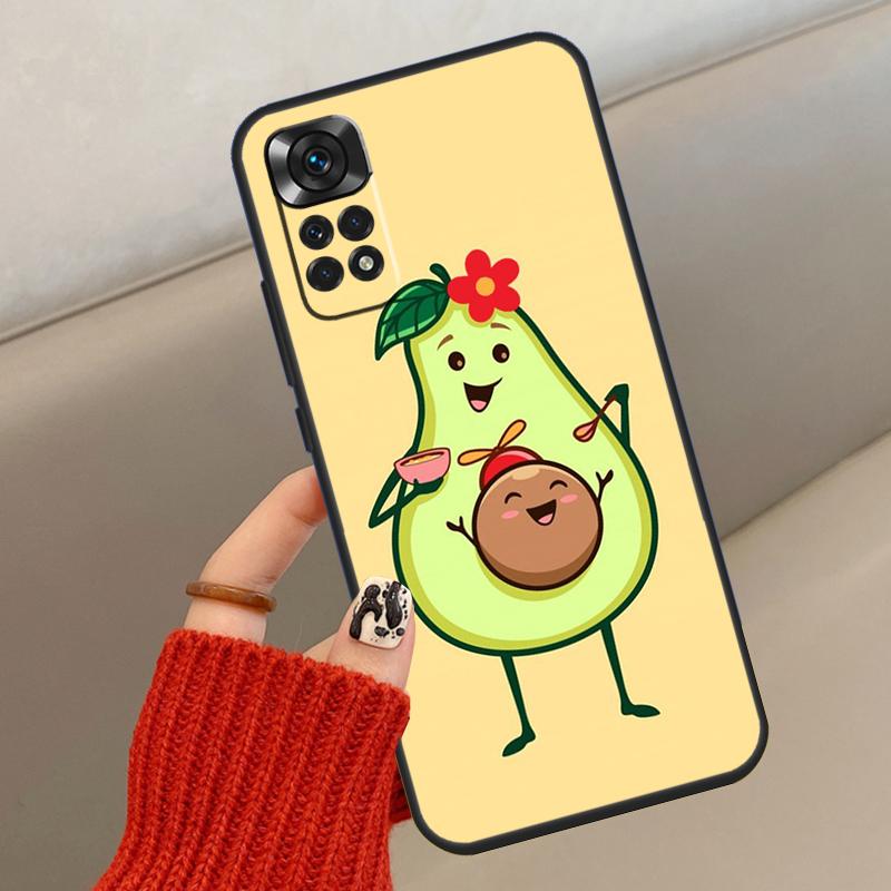 Cute Avocado Fruits Case For Xiaomi Redmi Note 14 13 12 10 11 15 Pro Plus Cover For Redmi 15 15C 13C 10C 12C 14C