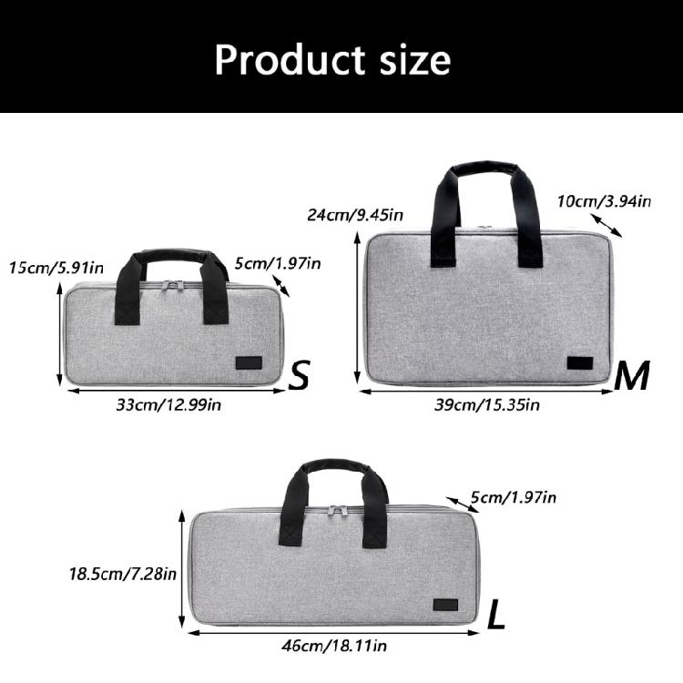 Handheld Keyboards Organizers with Protective Cover and Storage Compartments for Charging Cables Mouse Shock Absorbing Oxfords Fabric
