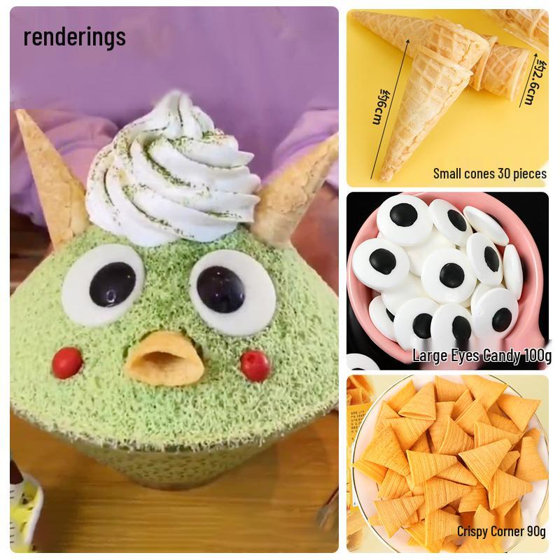 Internet-Star Eisbecher Toppings: Kegel-, Obst-, Salat-, Kuchen- und Eisschab-Dekorationen für den gewerblichen Gebrauch