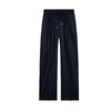 Summer New Product Women's Clothes American Minimalist White Linen Blend Straight-leg High Waist Casual Trousers 9929041