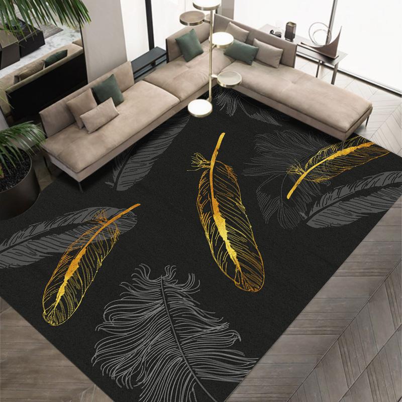 3D moderní jednoduchý tištěný péřový koberec Obývací pokoj Rohožka na celé podlaze Ložnice Deka do postele Studijní Rohož na stůl a židle