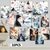 32pcs, Ancient Style Landscape Postcards, Wall Stickers, Mailing Cards, Greeting Cards, DIY Postcards, Souvenir Postcards, Decor