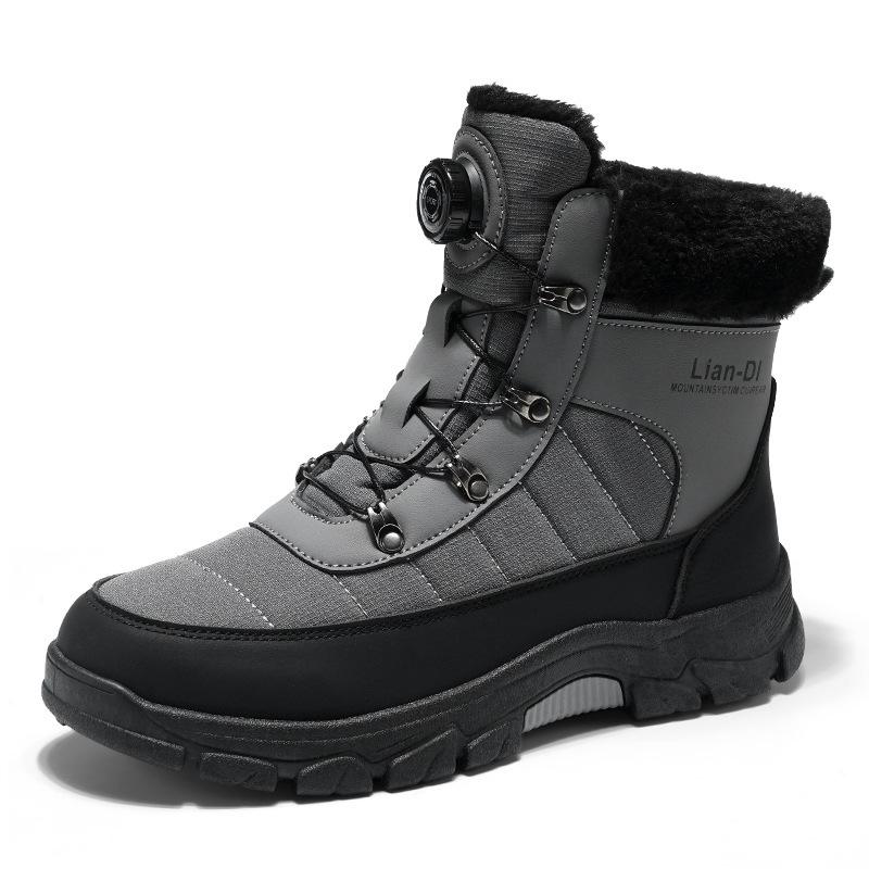 Northeast cold-resistant winter high-top snow boots piled and thickened warm cotton shoes thick-soled casual large-size short boots