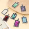 Shell Pendant Necklace With Geometric Embedding For Fashion Jewelry Crafts