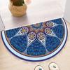 Semi-circle Carpet Pad Bedroom Carpet Pad Household Absorbent Foot Pad  Carpet