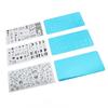 Nail Stamper Kit Stainless Steel Protective Blue Film Different Patterns Irregular Images DIY Tools