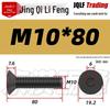 Hochfester schwarz vernickelter legierter Stahl, Senkkopf-Innensechskantschraube, Güte 12.9, ISO10642, Vollgewinde