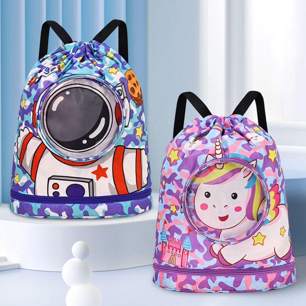 Dry Wet Separation Children's Swimming Bag Waterproof Toiletry Storage Bag Beach Backpack  Boy Girl