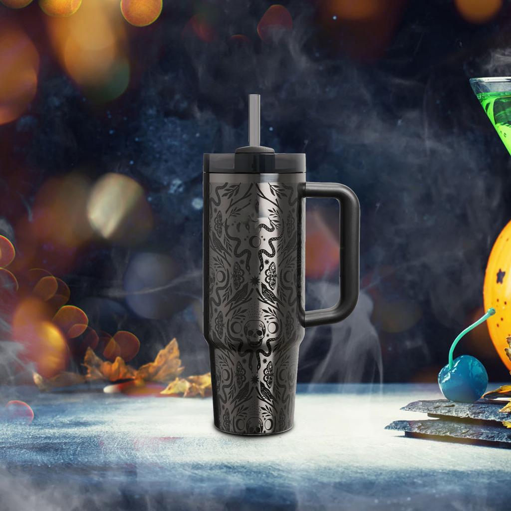 40oz Standard Packaging Portable Halloween Mug 304 Stainless Steel Large Capacity  Mug High-value Car  Mug