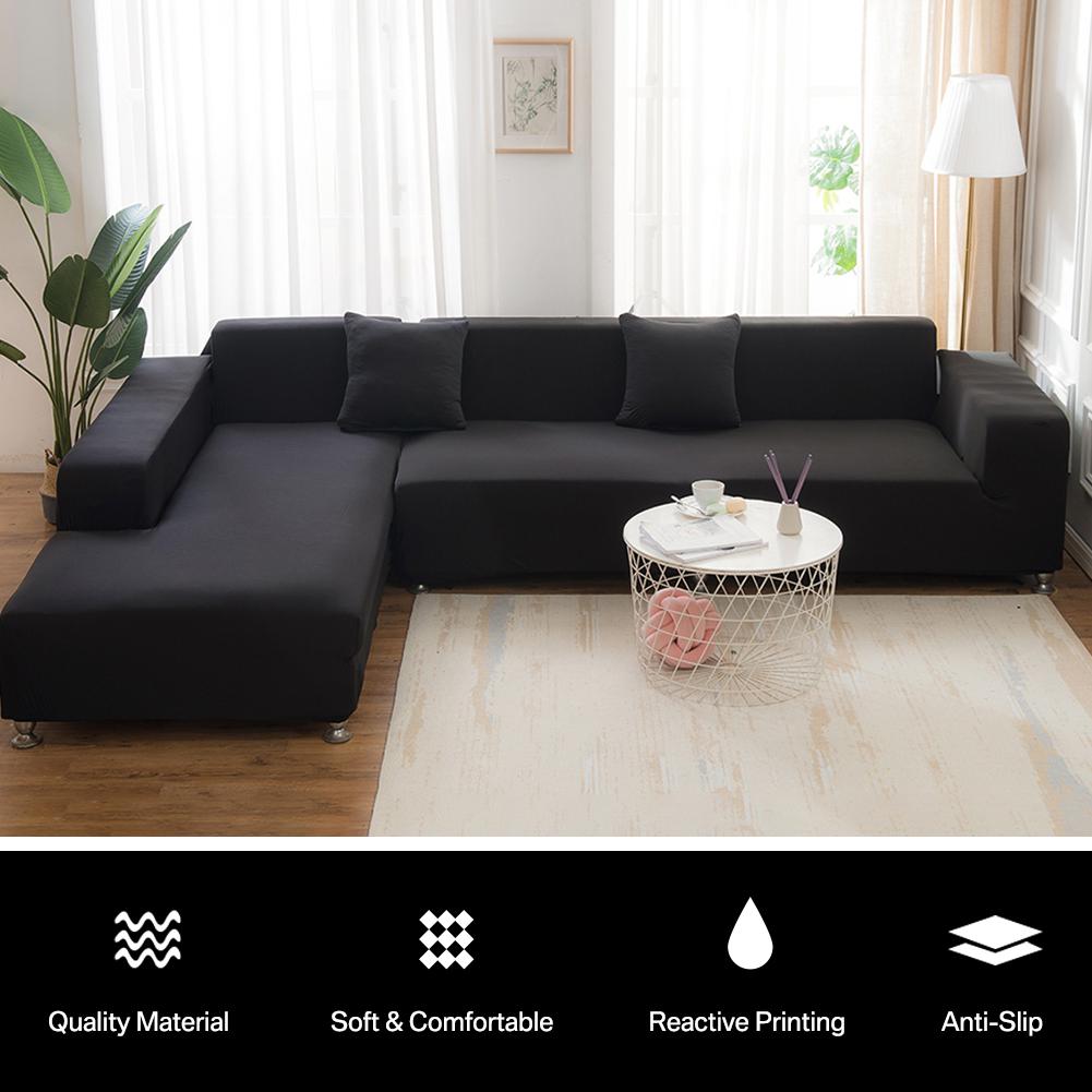 Stretch Sofa Slipcover Spandex Soft Couch Cover Washable Furniture Protector with Elastic Bottom for Kids Dog Pets 1 Piece