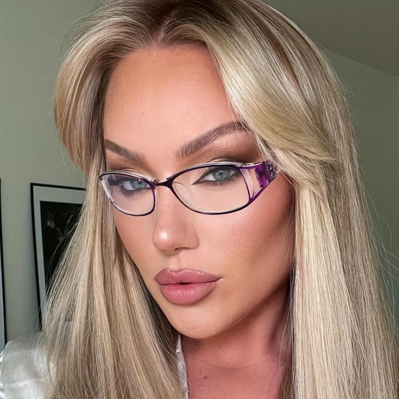 6 Stück Damen Mode Ovale Fassung Lesebrille Eisblumenmuster Hohl Design Stilvolle Brille