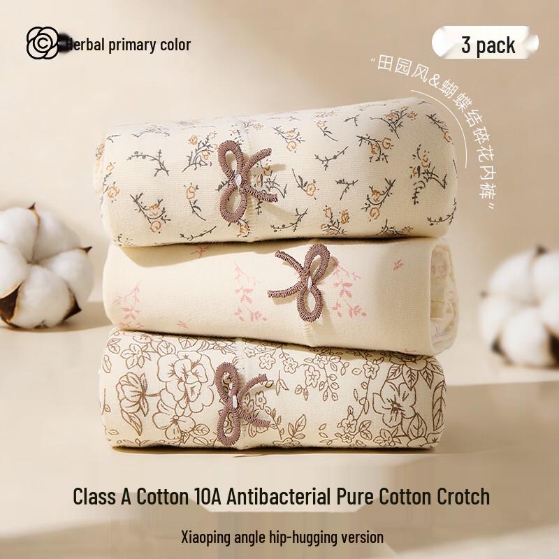Série Herbal Boxer en Coton Pur Floral Antibactérien pour Femmes