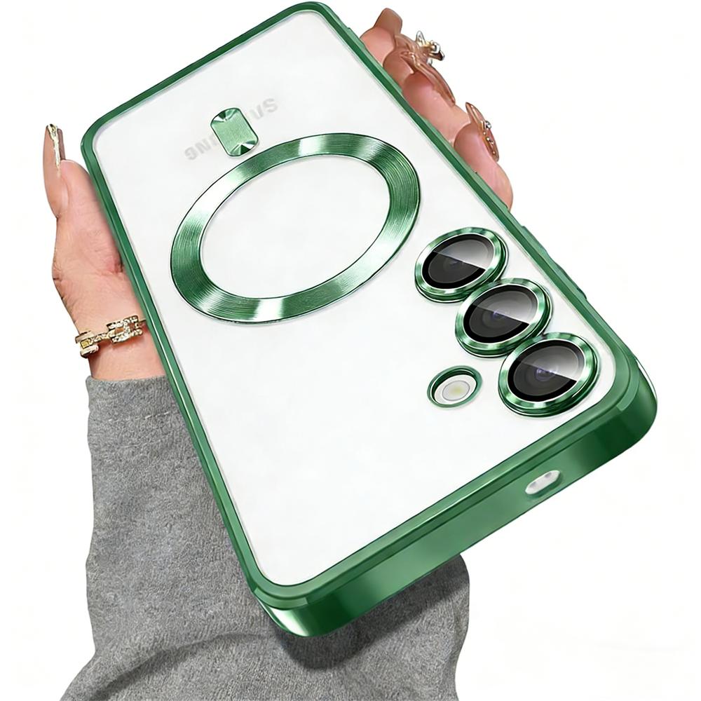 Luxury Plating for Magsafe Magnetic Wireless Charging Case for Samsung Galaxy S26 S25 S24 S23 S22 S21 FE Plus Note20 Ultra Cover