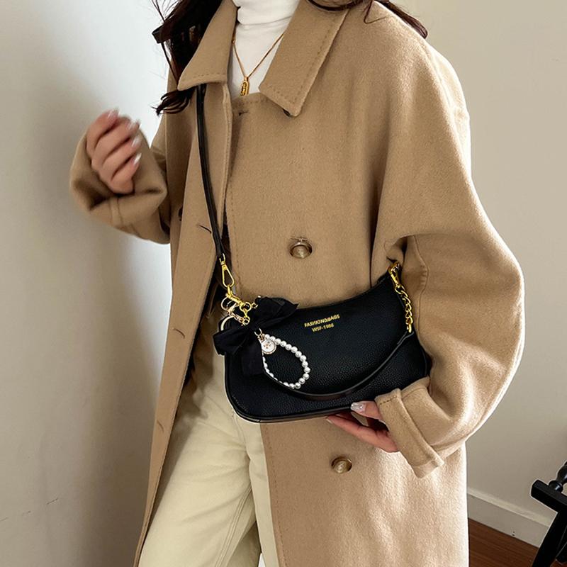 Yogodlns Faionable Casual Crossbody Bag Women's Oulder Bag Trendy Design Underarm Bag Soft PU Leather Color Handbags Purses
