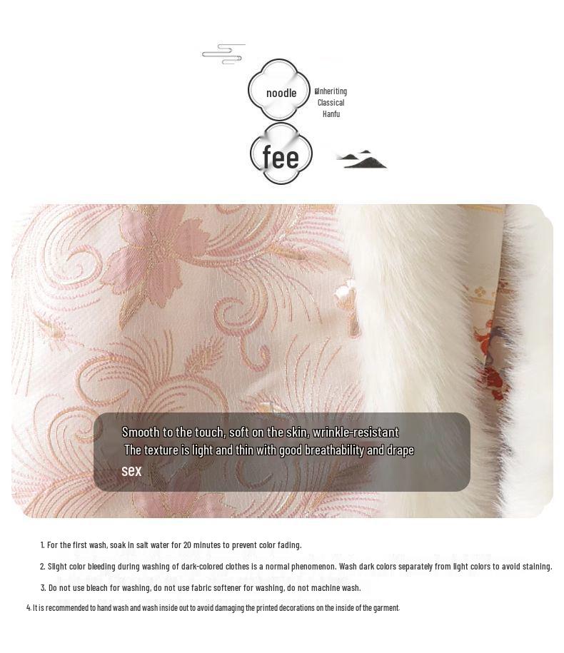 Mädchen Kapuzen-Hanfu-Umhang - Warmer Herbst/Winter Prinzessinnen-Schal im chinesischen Stil