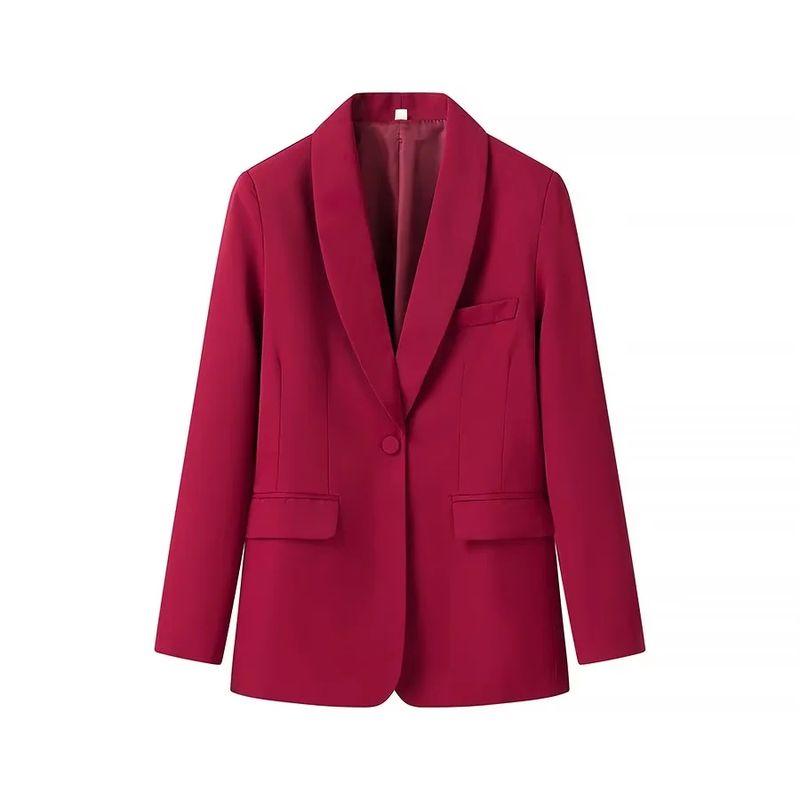 Fall and Winter New Women's Clothing Suit Tuxedo Collar Suit Outwear 2729187 High Waist Casual Pants 4043066