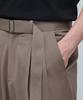 Musinsa Standard Real Wide Belted Slacks [Dusty Beige]