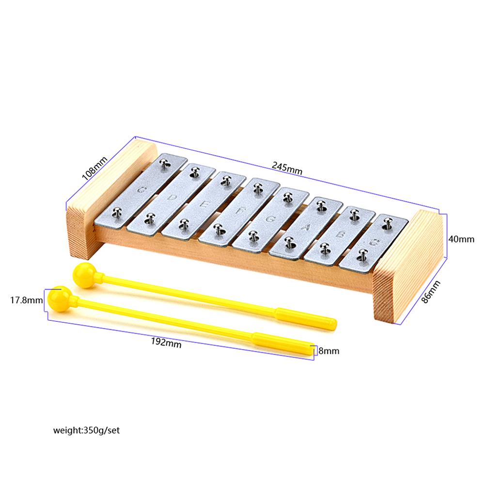 8-tone Wooden Xylophone  Kids Puzzle Musical Toys Children Musical Instrument Educational Props