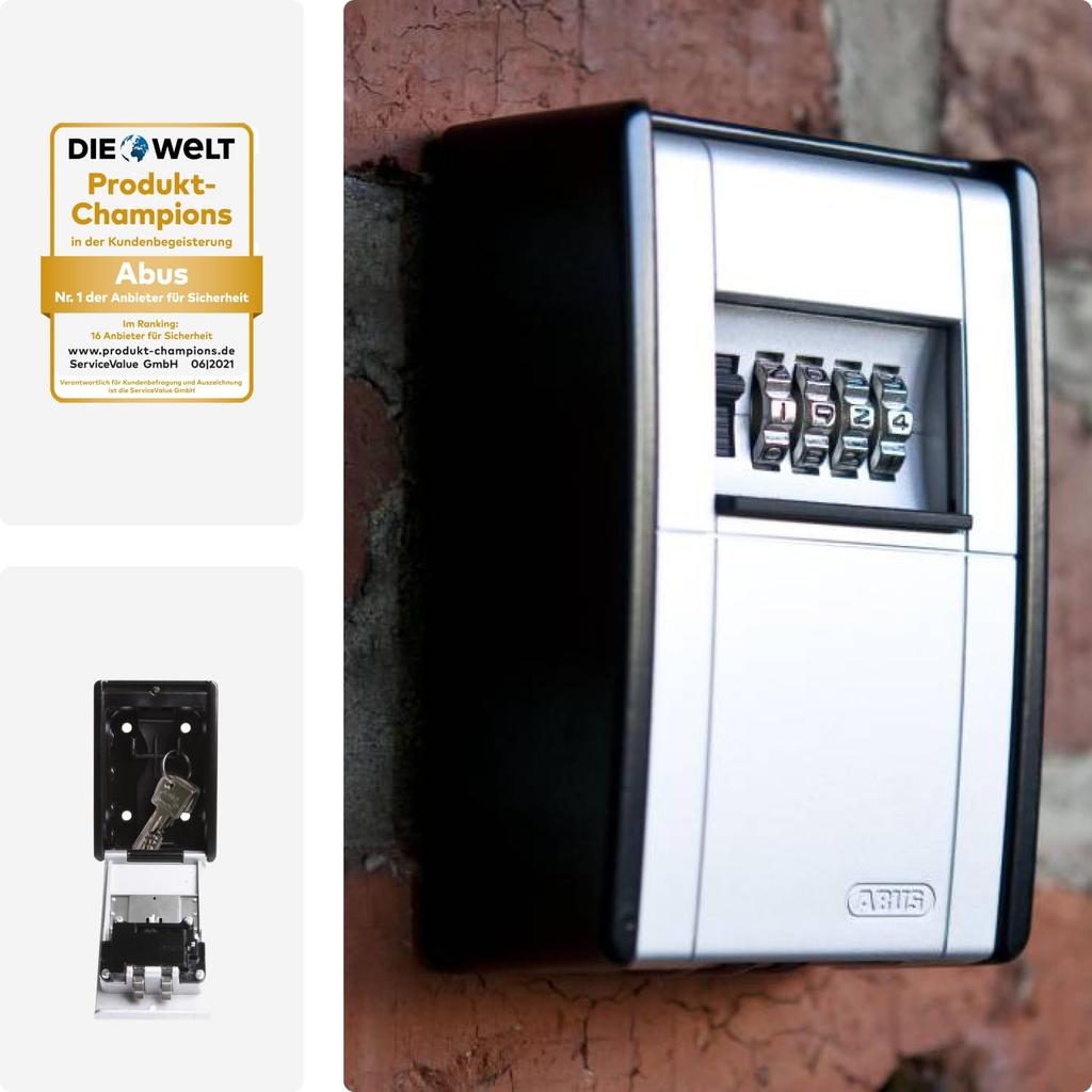 Japan Lock Service ABUS Fixed Variable Card and Key Storage Surface Box, 4-Digit Dial, Box, Mount, AB-KG2-B