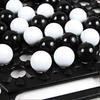 20 Pcs Marbles 16mm Glass Decoration Color Nuggets Toy Black White