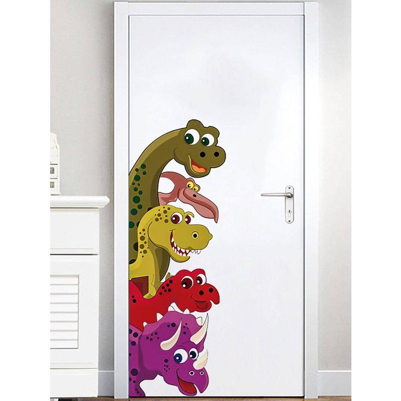Cartoon Dinosaur Pattern Wall Sticker, Modern PVC Wall Decal for Home, Stickers, Wall Decal, Vinyl Decal for Home Decorations one-size