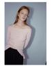[Shi Shi] Women's Slim Fit Wool Cardigan - Boat Neck, Single-Breasted, Long Sleeve, Slightly Elastic, V8141