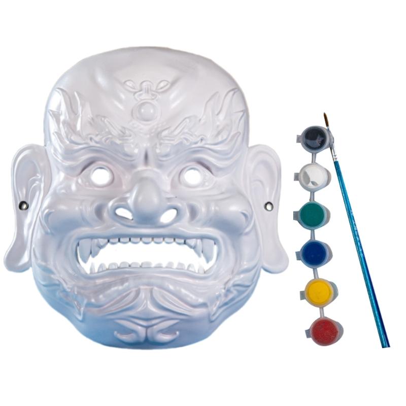 Nuo Operas Mask DIY Full Face Masks Plain Mask Blank Paintable Mask Mardi Gras Mask Masquerades Mask Party Mask Gifts белый