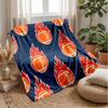 Flame and Water Soccer Theme blanket Lightweight Warm Flannel Blanket Decorative Throw Blanket for Home Decoration