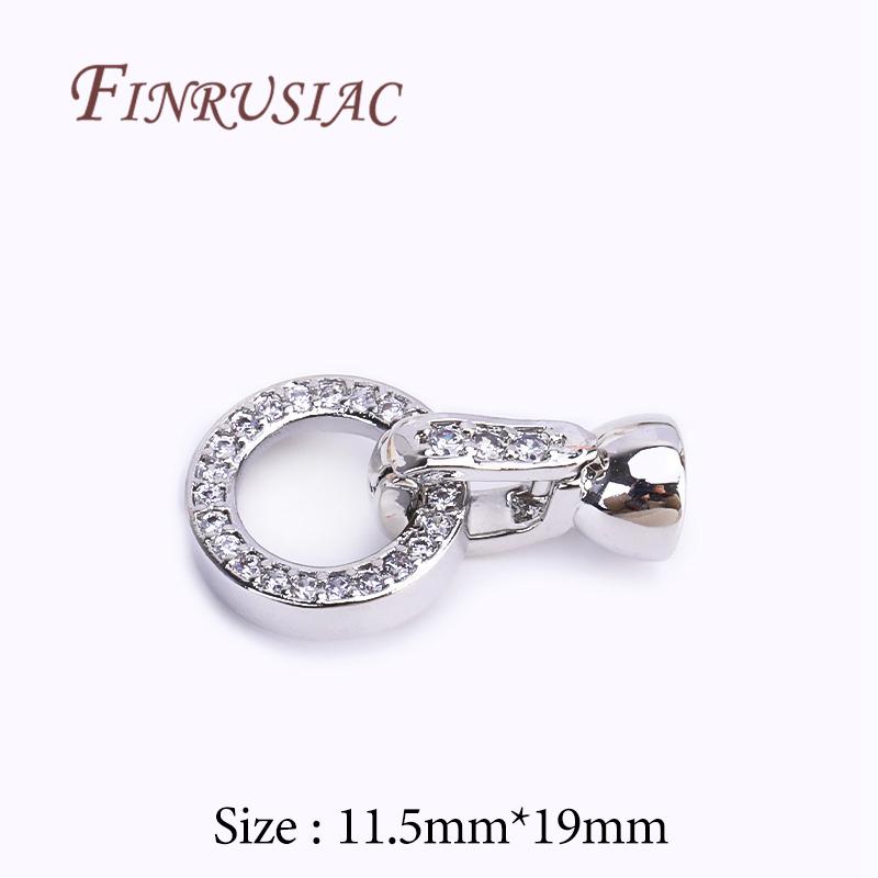 18K Gold Plated Brass with Zircon Clasps For Jewelry,Fasteners For Bracelets Connectors,Accessories DIY Jewelry Making Supplies