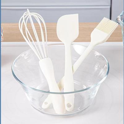 3 PCS Silicone Baking Set Cake Cream Spatula Scraper Egg Whisk Barbecue Oil Brush Gadget Kitchen Supplies