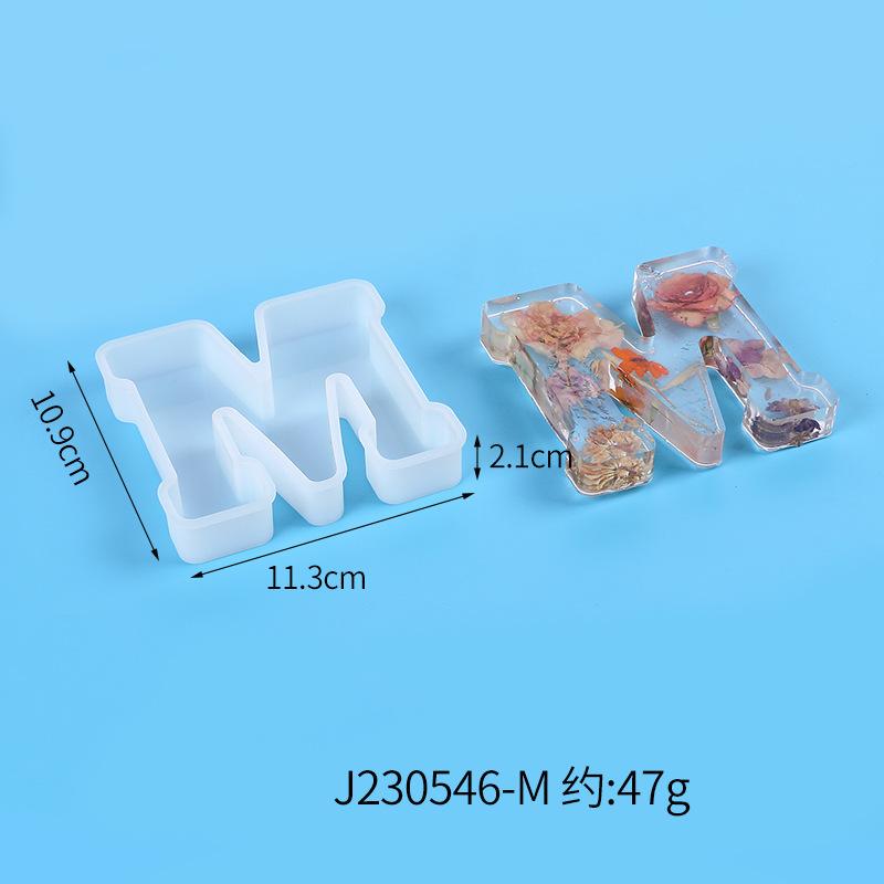 A-Z Alphabet Letter Shape Silicone Resin Casting Molds DIY Epoxy Resin Moulds